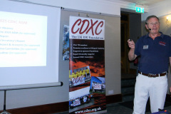 Chris G3SVL talks to members at the AGM