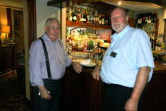 Andrew G8GNI (right) with Michael Manager of the Littlebury Hotel